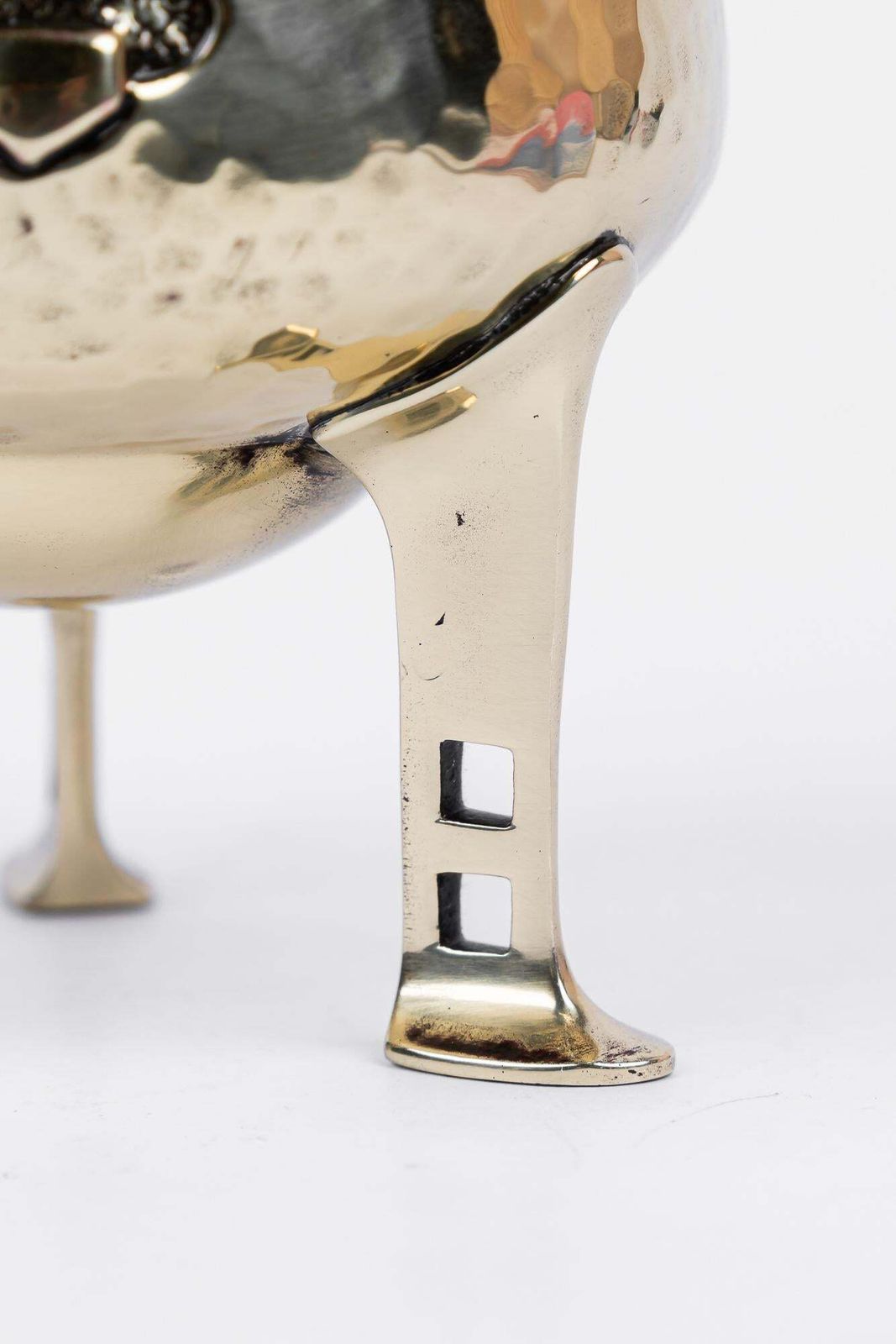 Small Hammered Art Deco Flower Pot, Vienna, Circa 1920s photo vinterior
