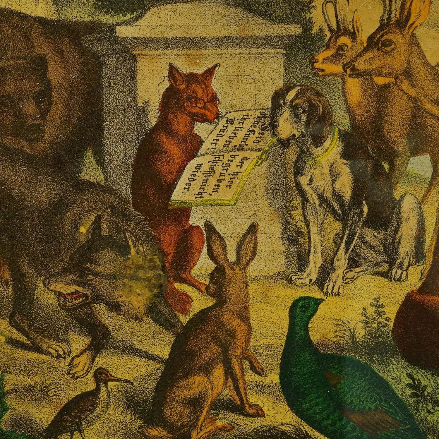 Antieke Prent 'The Hunters Tomp', Duitsland, Eind 19e Eeuw photo 347.0