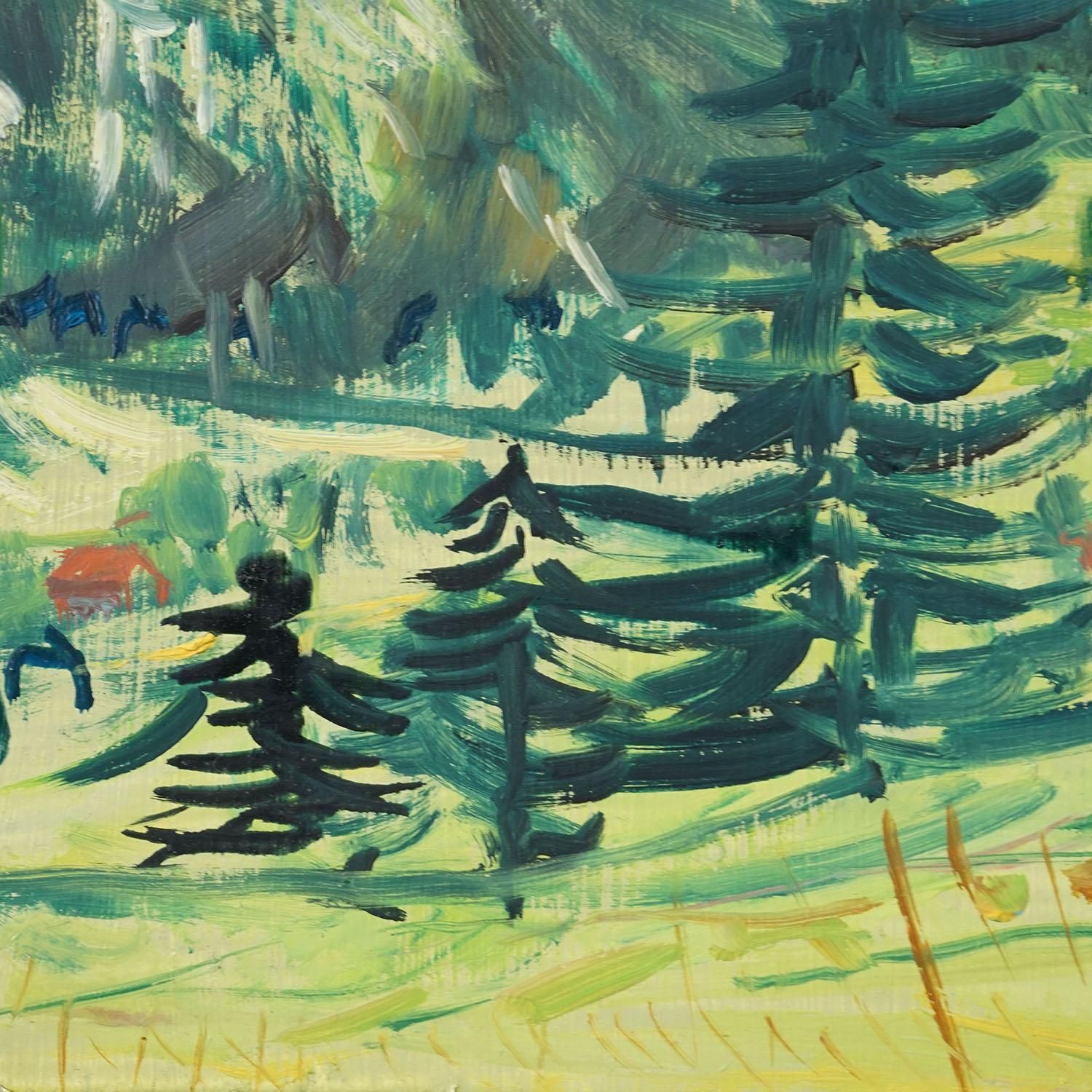 Bad Tölz, Gaißach, 1978 – Oil Painting By Alexander Michael photo 189.0