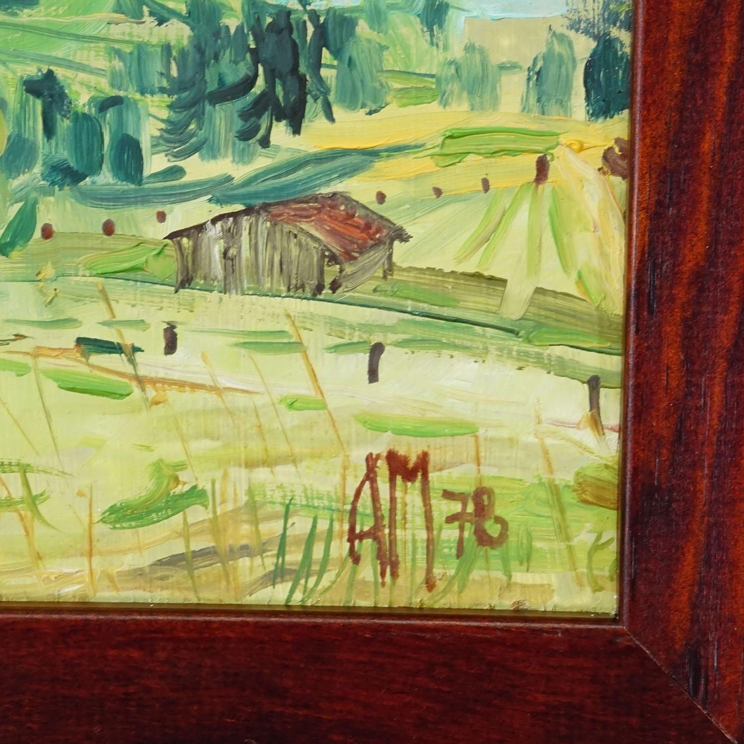 Bad Tölz, Gaißach, 1978 – Oil Painting By Alexander Michael photo vinterior