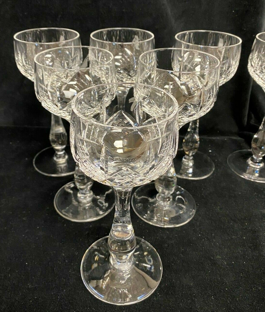 Set  7 X Stuart Crystal 'Glengarry' White Wine Hock Glasses