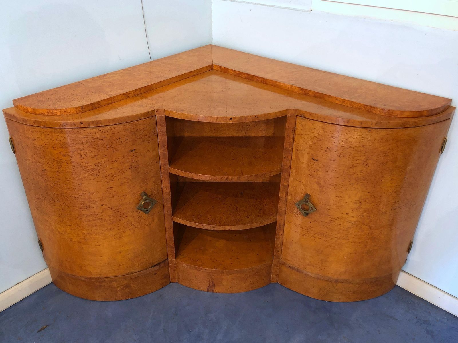 French Art Deco Maple Corner Sideboard, 1945 photo furniture