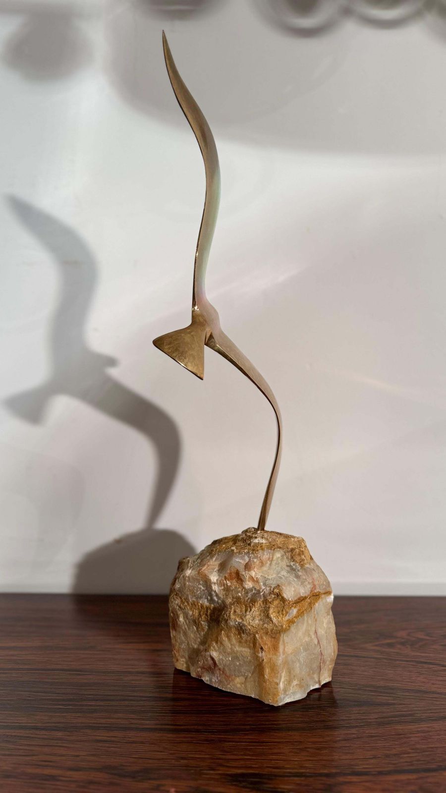 photo vinterior Flying Bird Sculpture By Curtis Jeré, 1970s