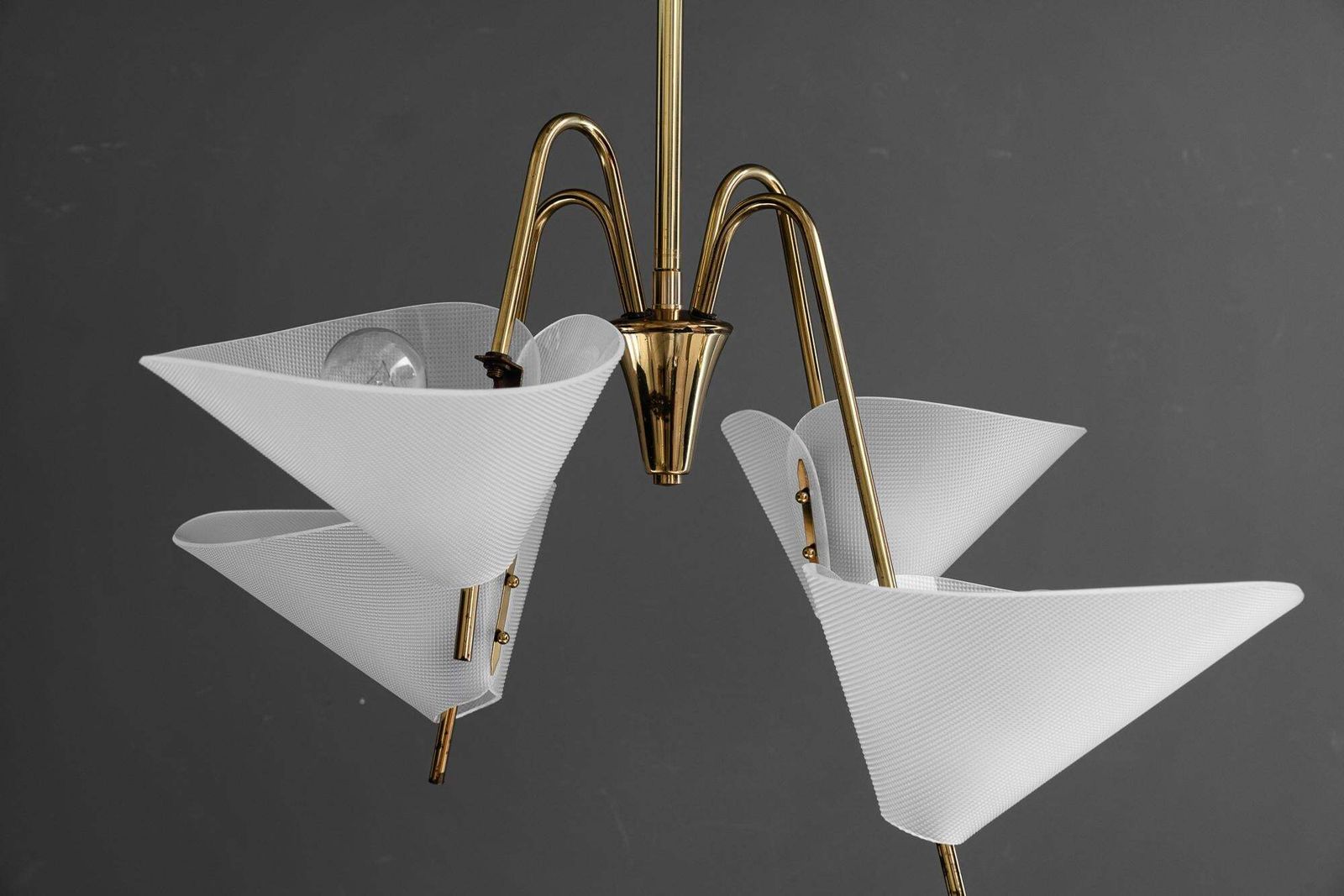 Rupert Nikoll Chandelier With Lucite Shades Vienna Around 1960s photo furniture