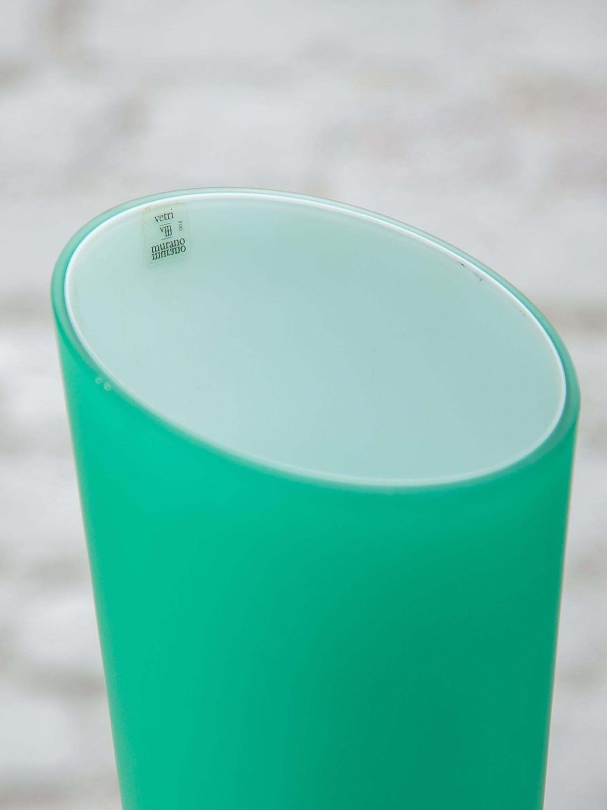 1022.0 Murano Glass Green Table Lamp Designed By Vetri Vintage 1980s Murano photo