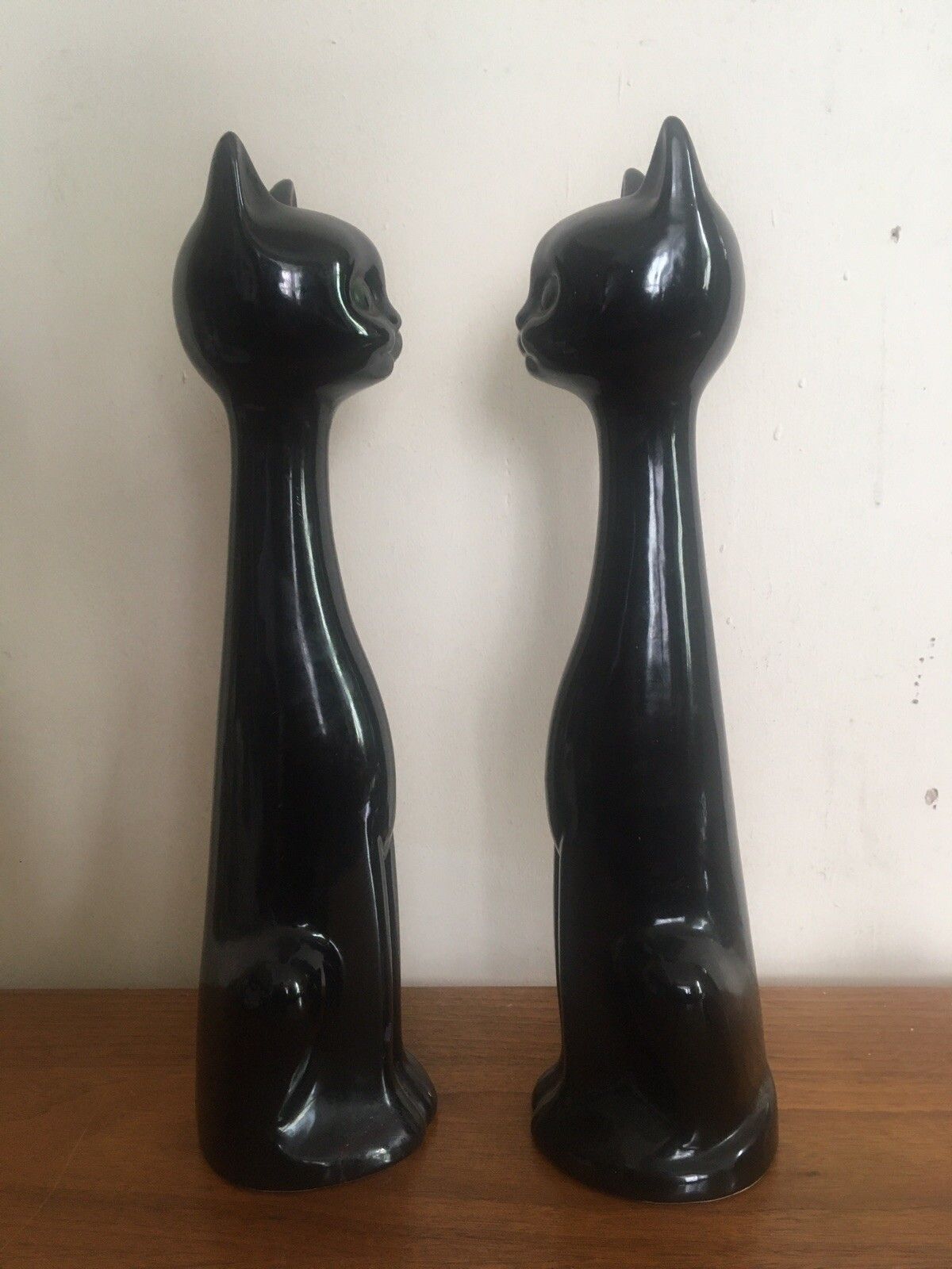 photo furniture Large Pair Iconic Vintage Atomic Cats Ceramic Mid Century Pottery Long Neck 60s