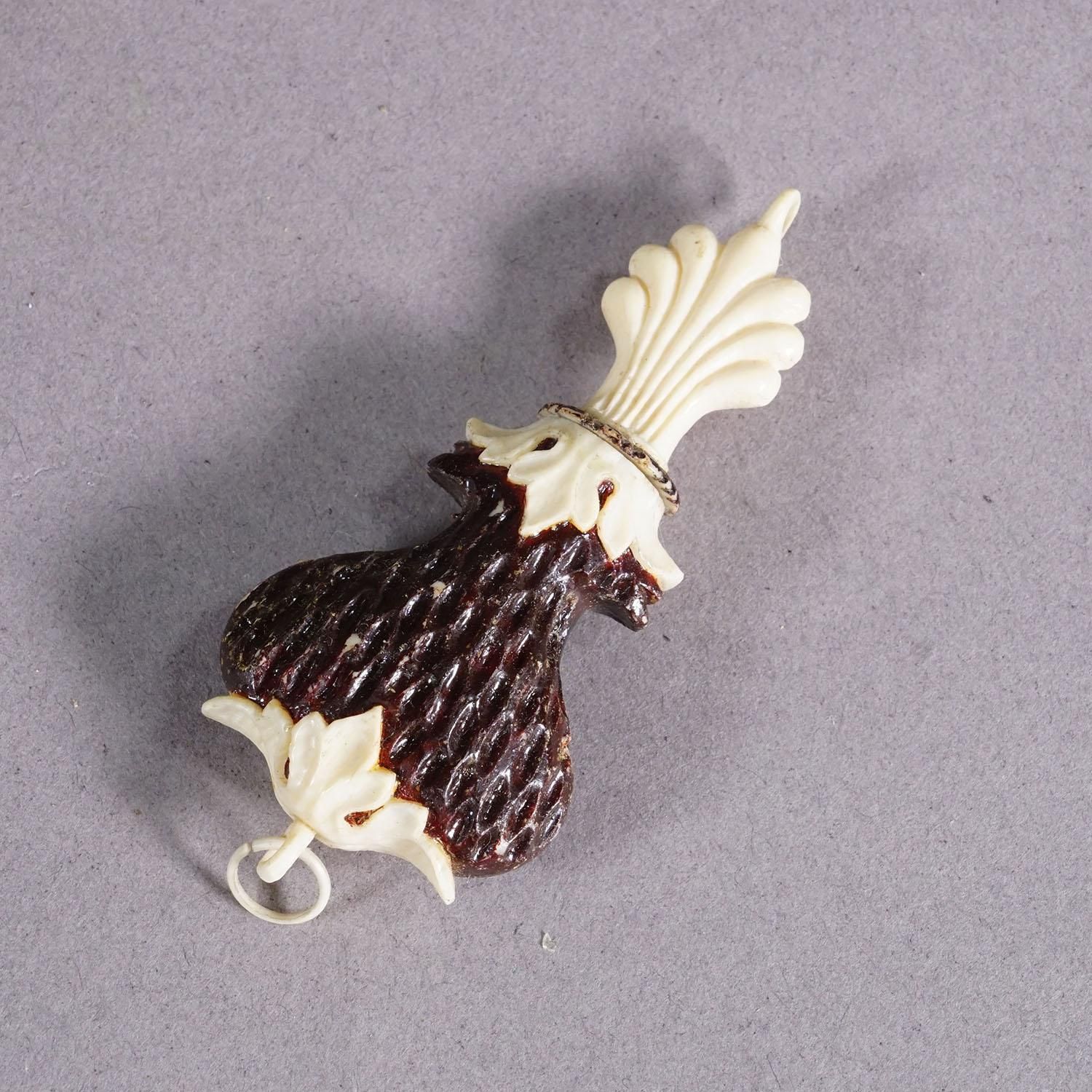 Antique Horn Snuff Box With Hunting Scene Early 19th Century photo furniture