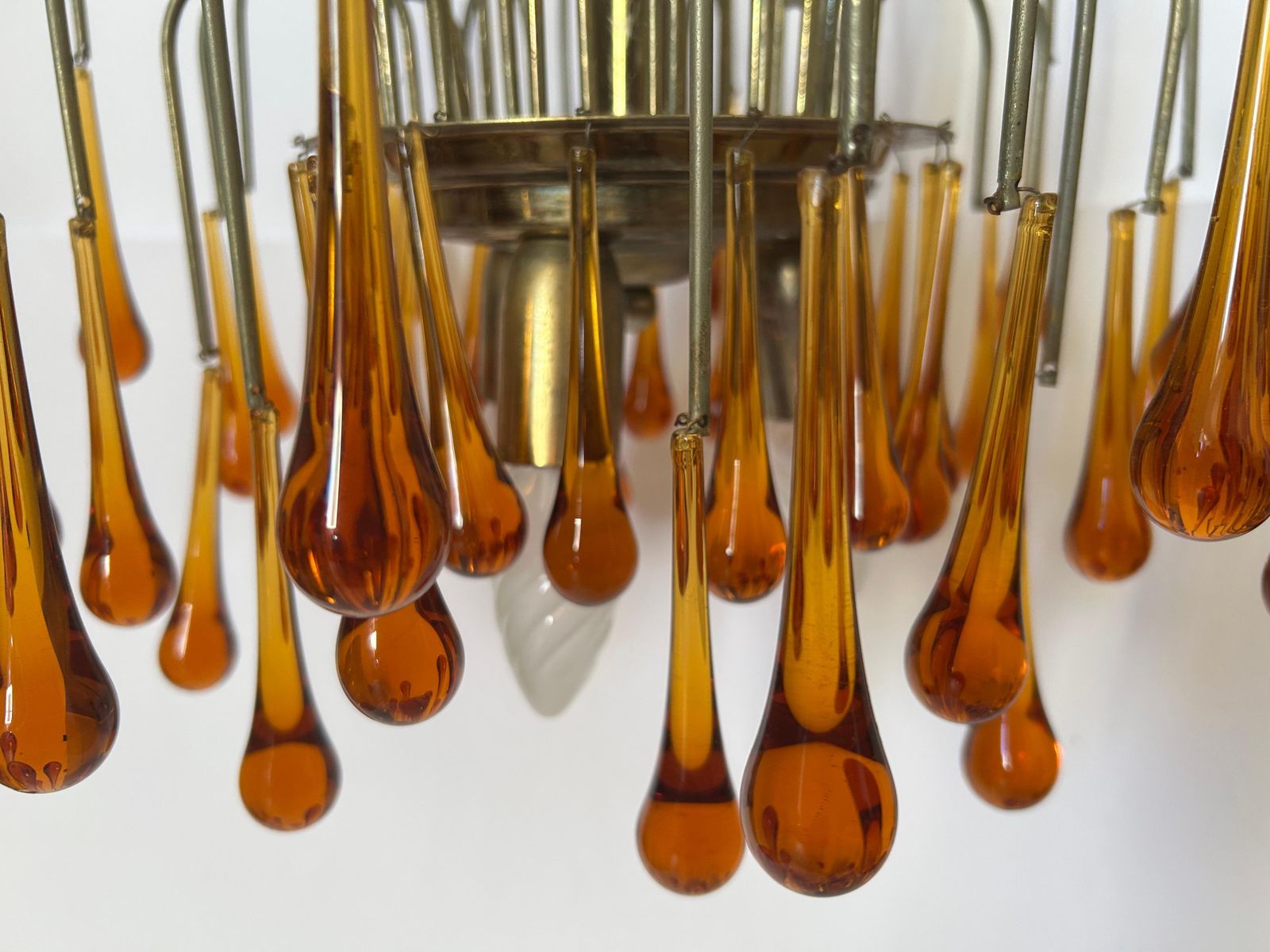 photo vintage Golden Sunset, Magnificent Murano Chandelier, 1980's