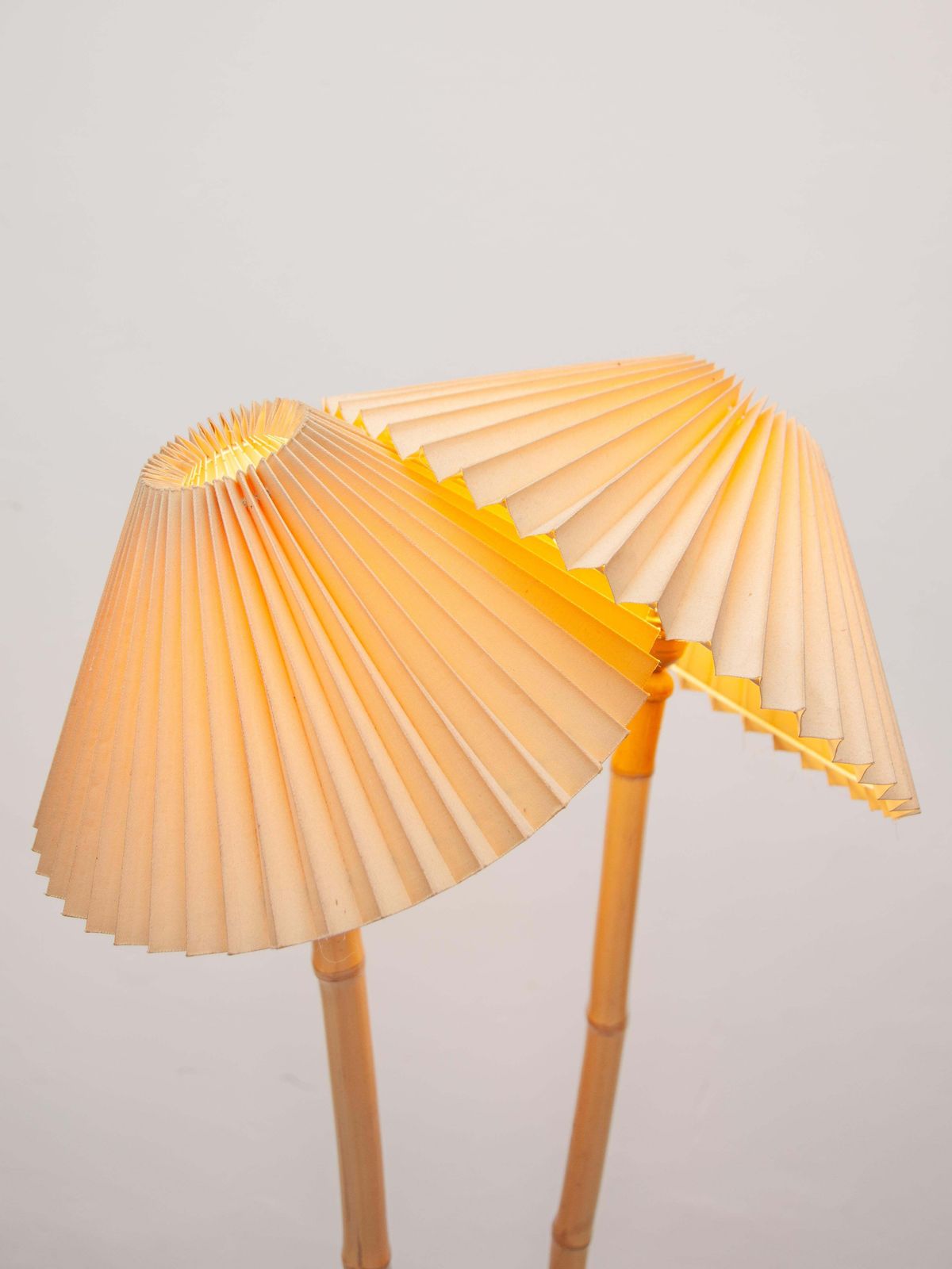 A 1950's French Bamboo Floor Lamp photo for sale
