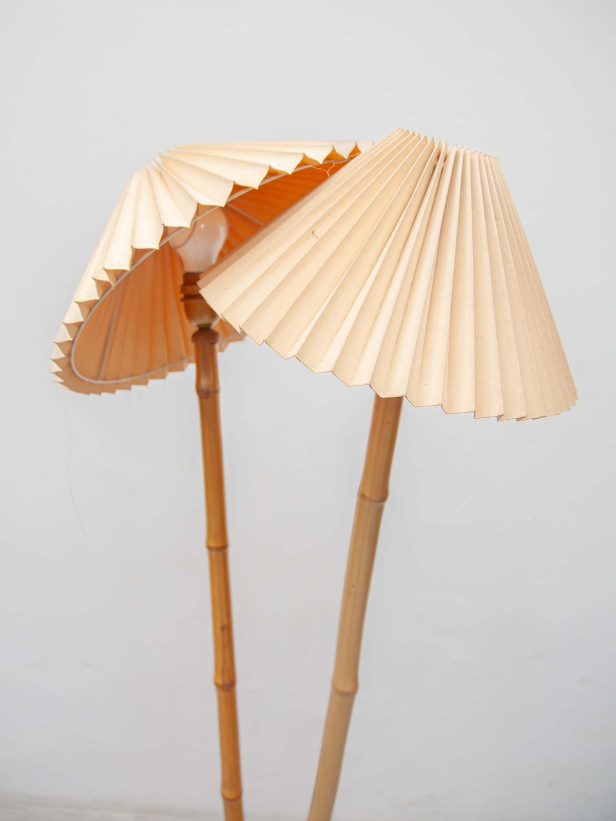 A 1950's French Bamboo Floor Lamp photo vinterior