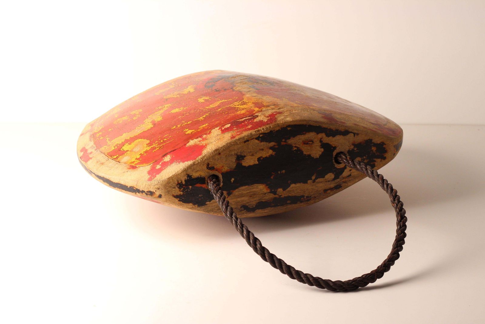 Indonesian Painted Buffalo, Cow Bell Decorative Folk Art Sculpture, Wall Art photo furniture