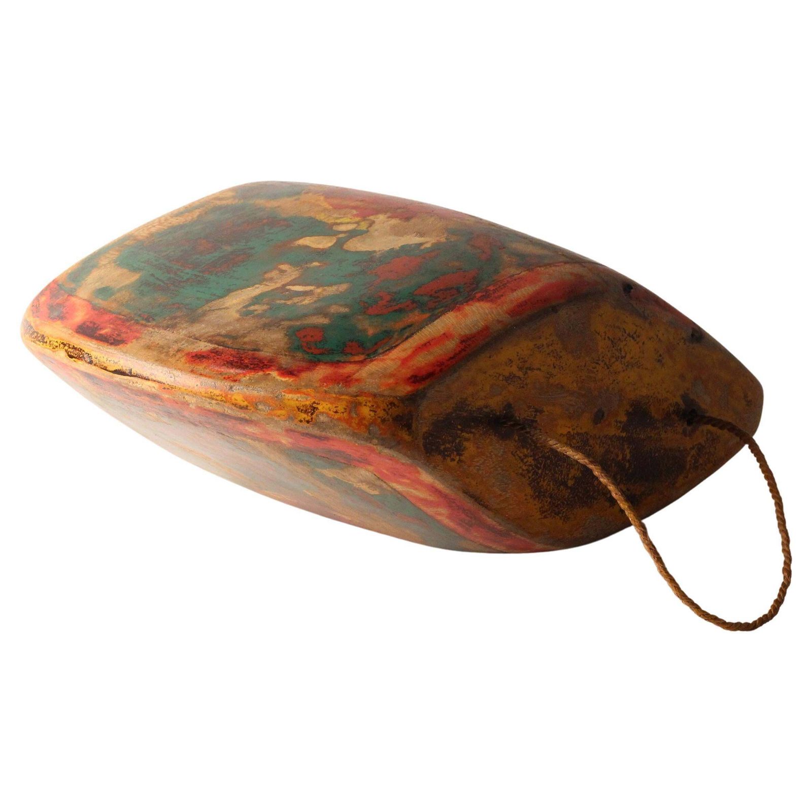 Indonesian Painted Buffalo, Cow Bell Decorative Folk Art Sculpture, Wall Art photo Art
