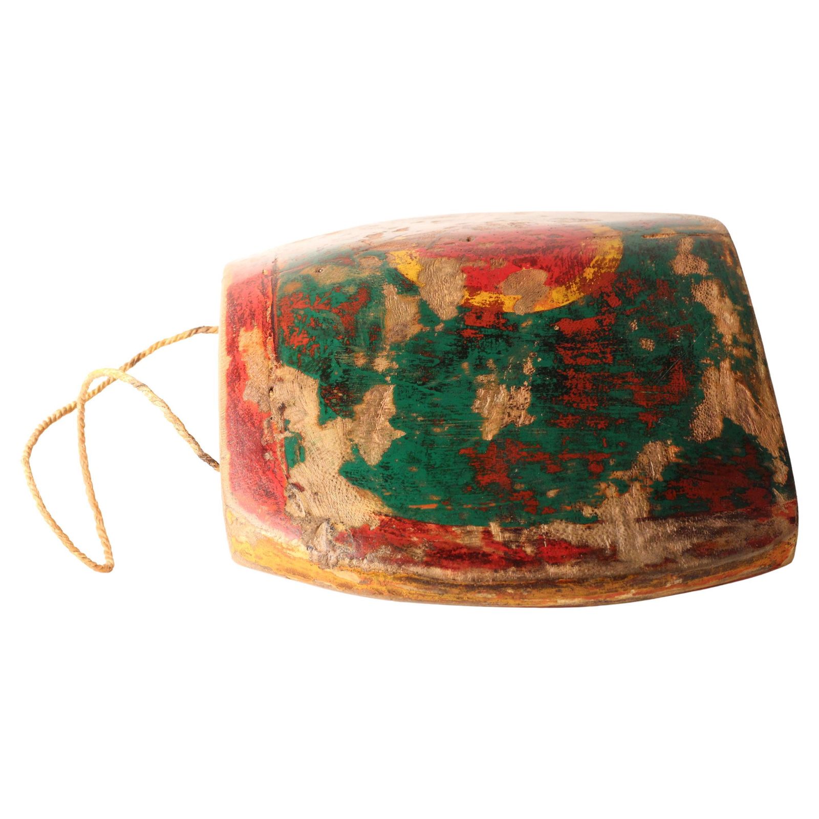 Indonesian Painted Buffalo, Cow Bell Decorative Folk Art Sculpture, Wall Art photo vinterior