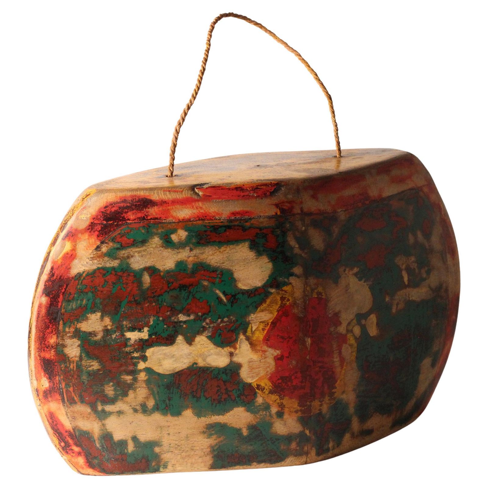 photo furniture Indonesian Painted Buffalo, Cow Bell Decorative Folk Art Sculpture, Wall Art