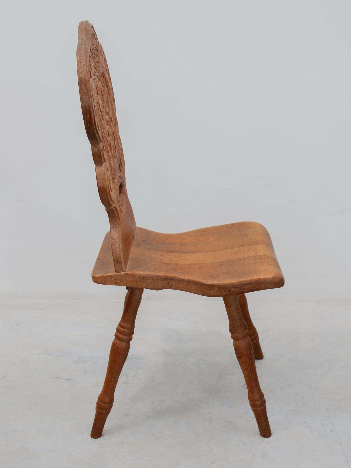 A Brutalist Folk Art Alpine Set Of Four Chairs, France, 1930s photo buy