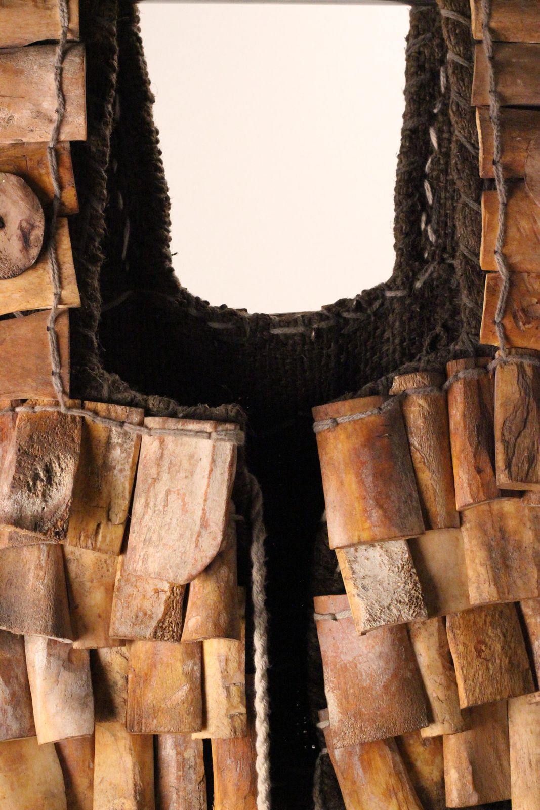Indonesian Wild Boar Hunting Vest, Carved Bone Armour, Lombok, Mid 20th Cent photo for sale