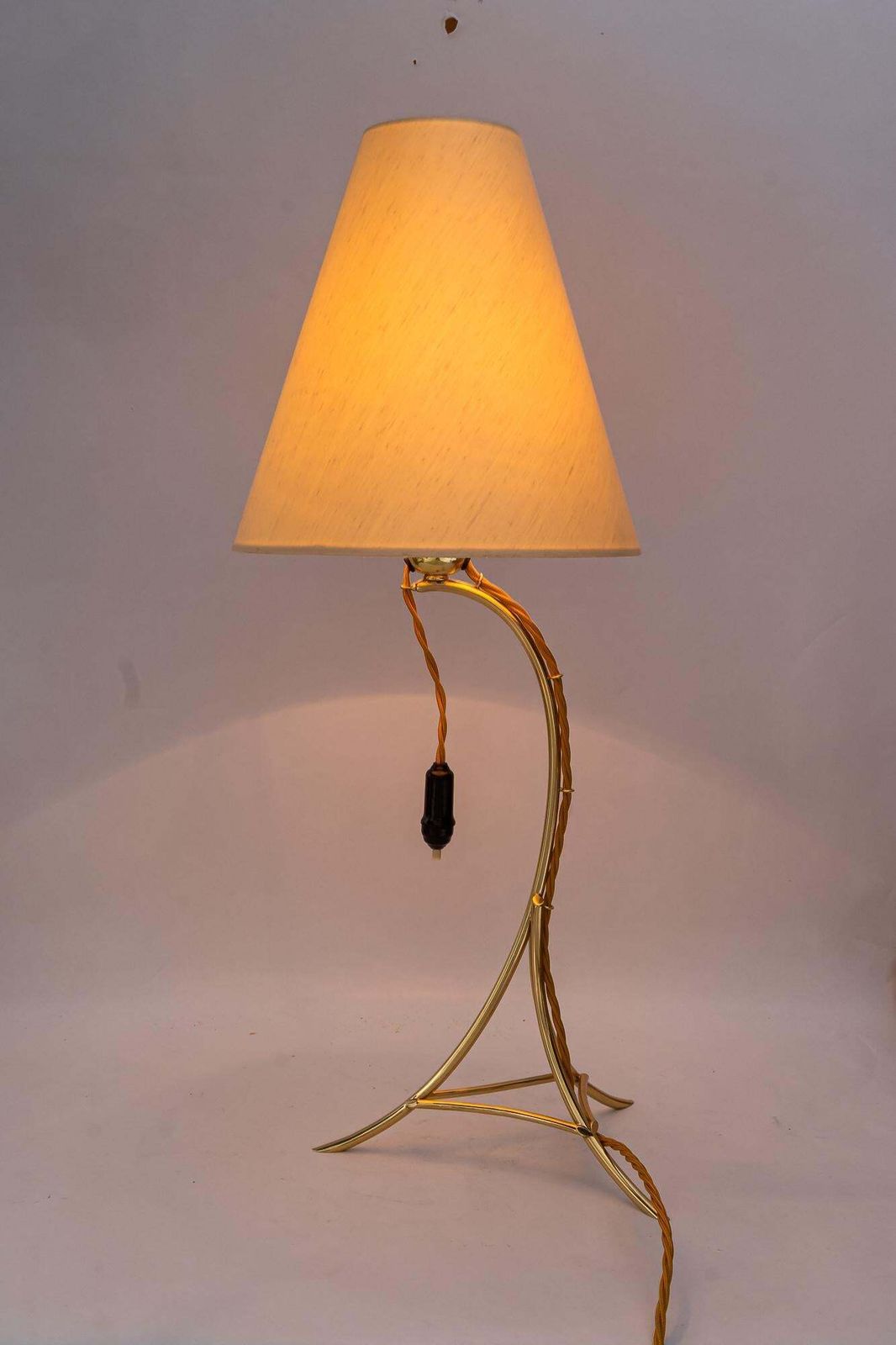 photo buy Big Table Lamp With Fabric Shade By Rupert Nikoll Vienna Around 1950s