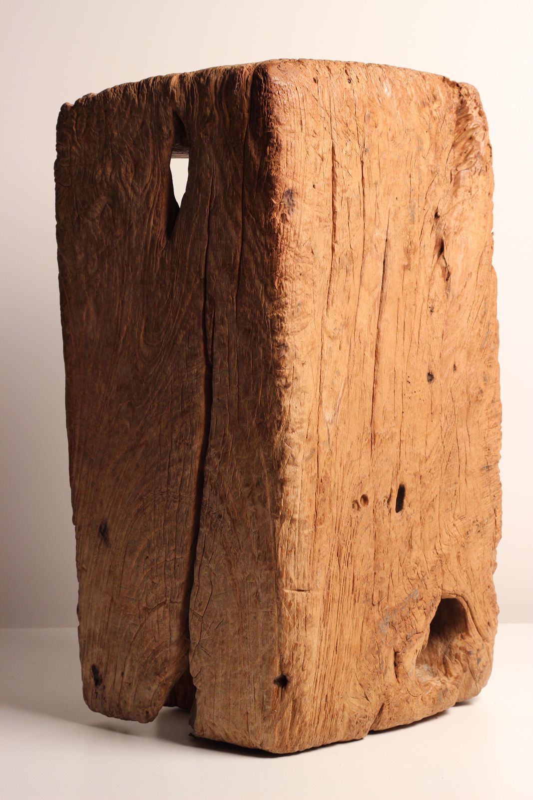 Wabi Sabi Primitive Wooden Trough – Hand Carved Lombok Vessel photo furniture