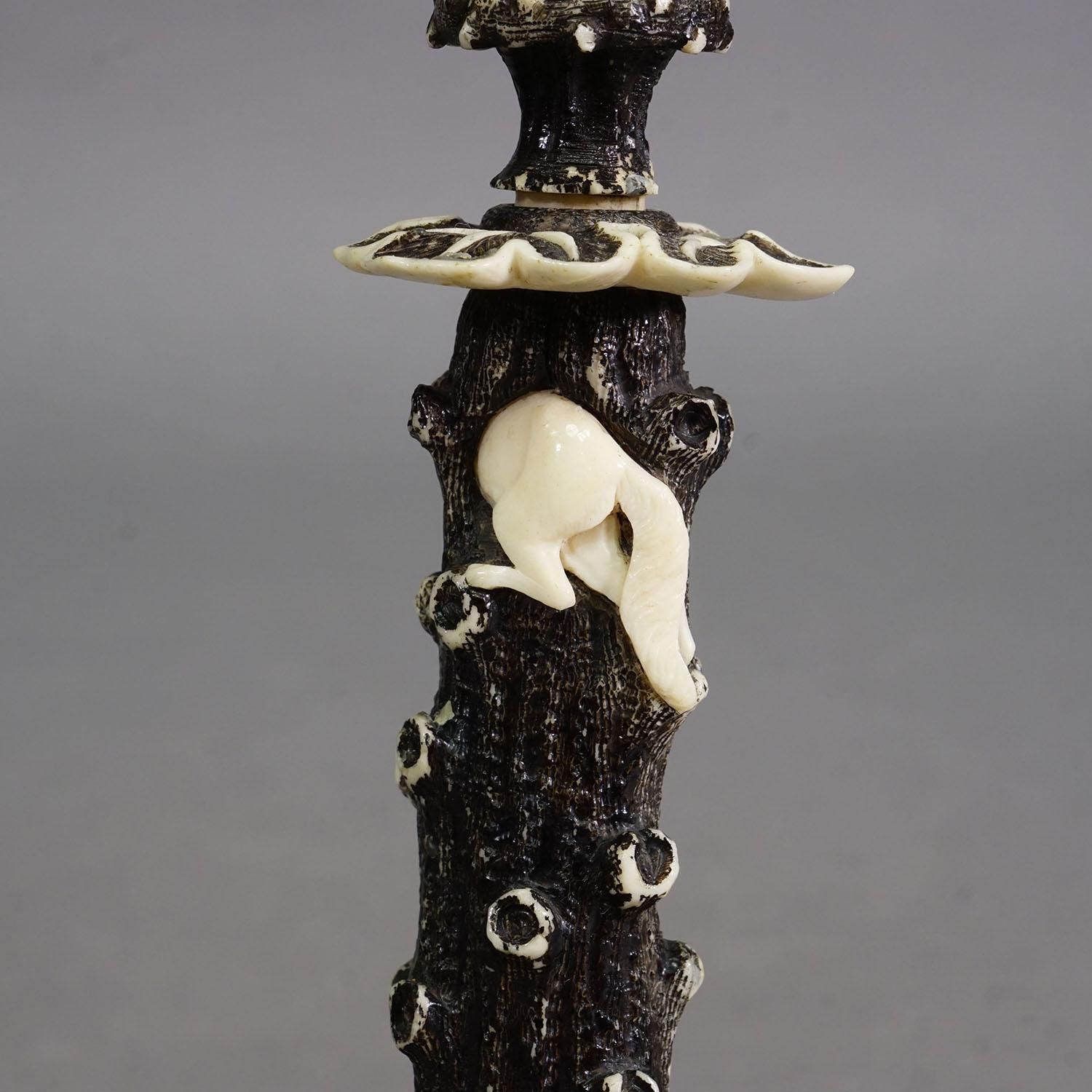 Antique Antler And Bone Candle Holder, Germany Ca. 1850 photo buy