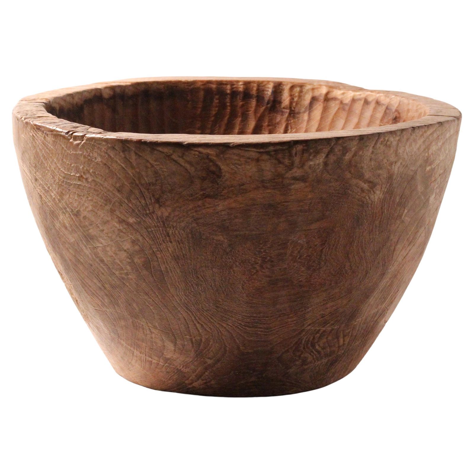 Wabi Sabi Vintage Wooden Bowl, Lombok, Organic Sculptural Centerpiece photo for sale