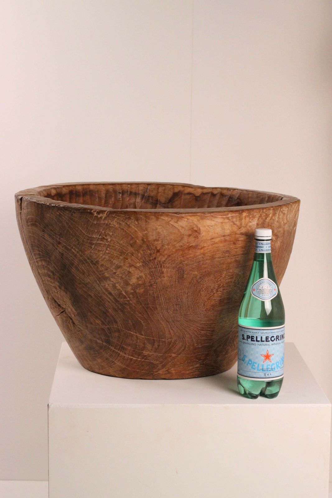 Wabi Sabi Vintage Wooden Bowl, Lombok, Organic Sculptural Centerpiece photo vinterior