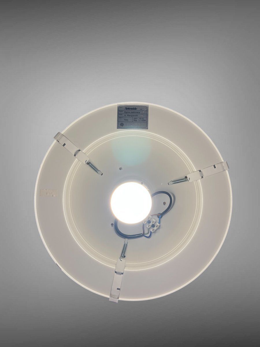 Glass Egina Ceiling Lamp By Angelo Mangiarotti For Artemide, Italy photo buy
