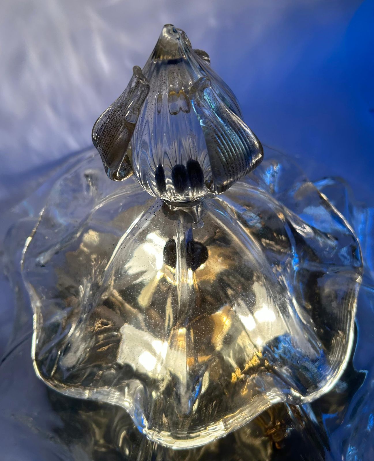 North Pole Star, Transparent La Murrina Flush Light With Gold Inclusions, 1990 photo 1773.0