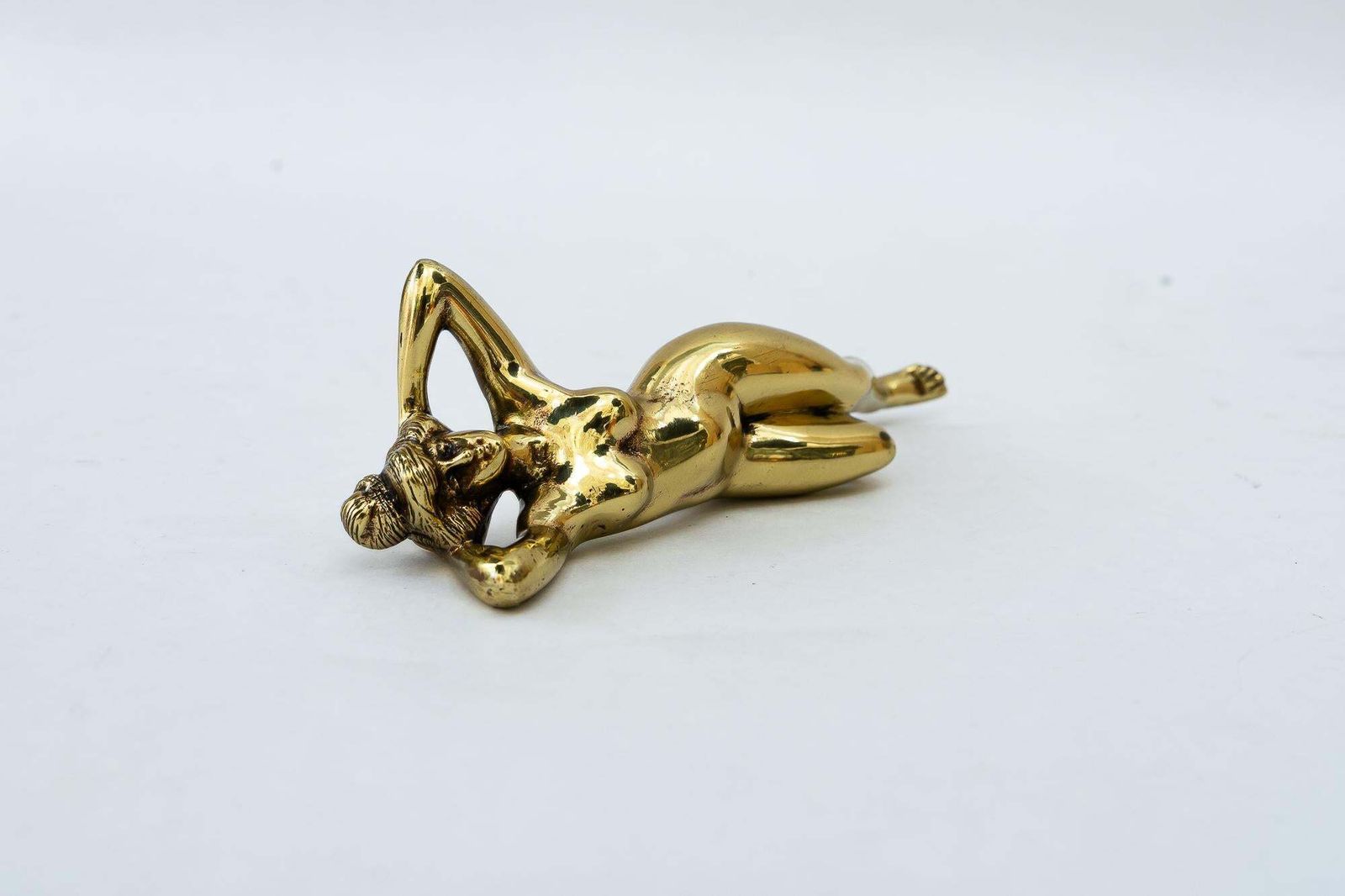 Art Deco Nude Female Brass Paperweight Around 1920s photo Home Decor