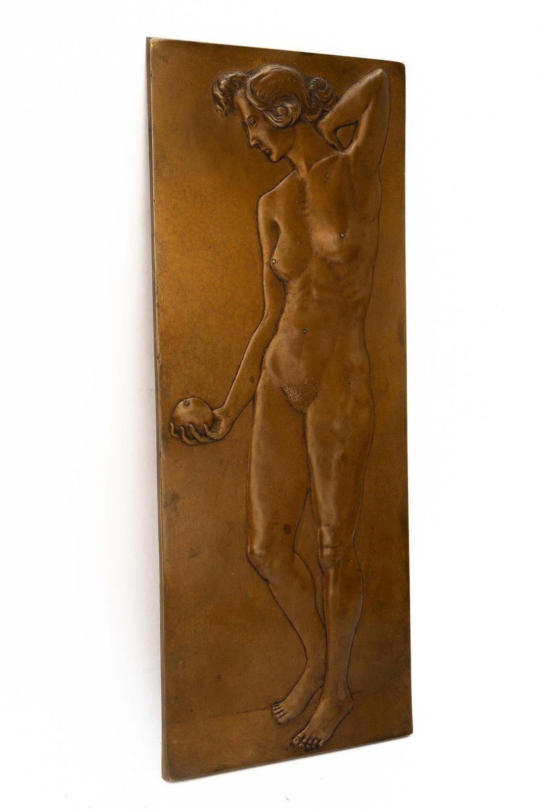 Art Deco Bronze Relief With Nude Women Motiv Original Patina Around 1920 photo Art