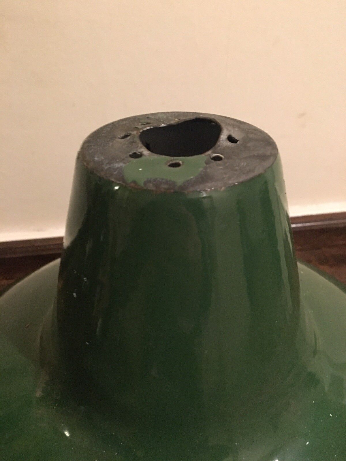 Wayfax  Green Enamel Industrial 1940s Factory Shade British Railway Large 16inch photo Lighting