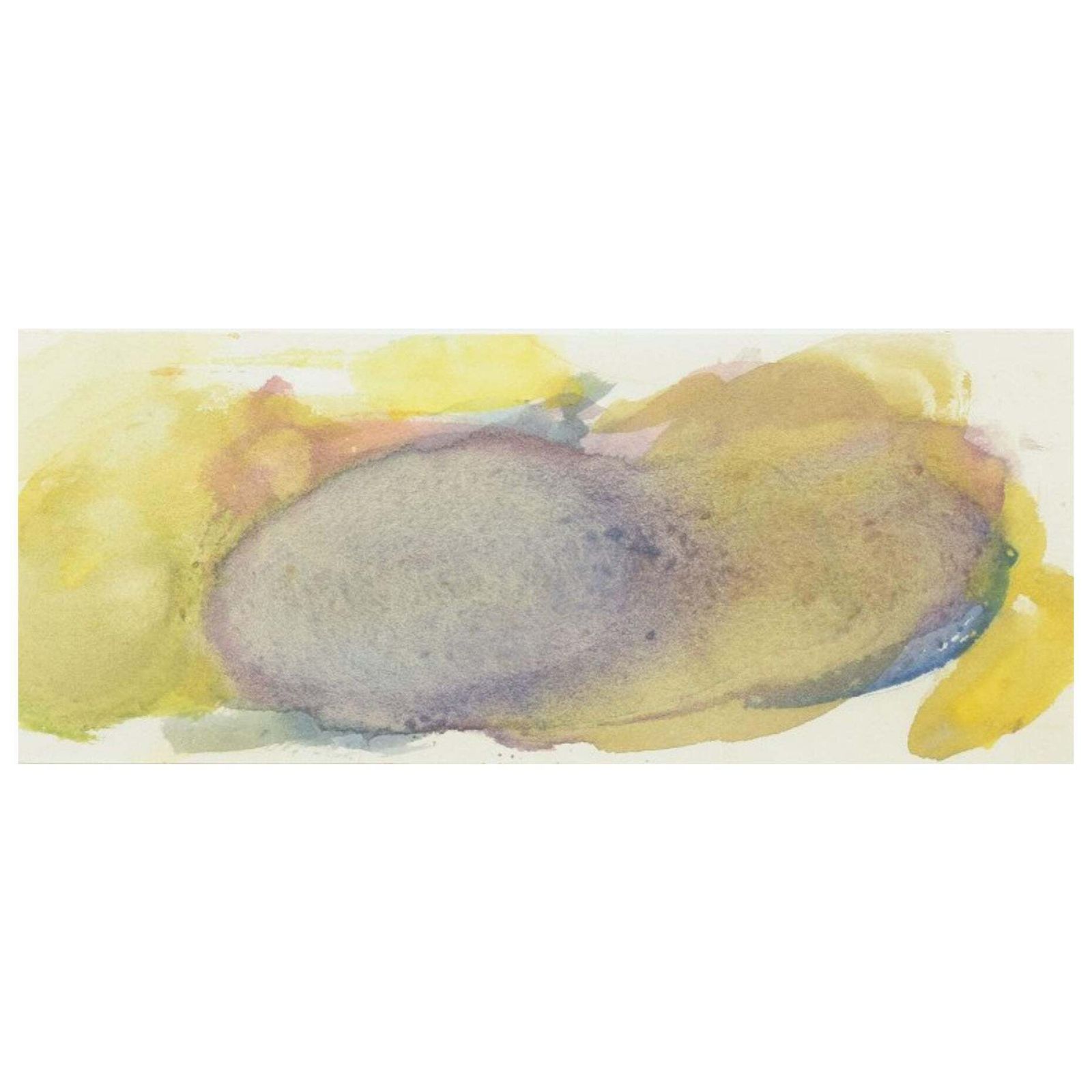 Helge Christiansen, Danish Painter. Watercolour On Paper. Abstract Composition.