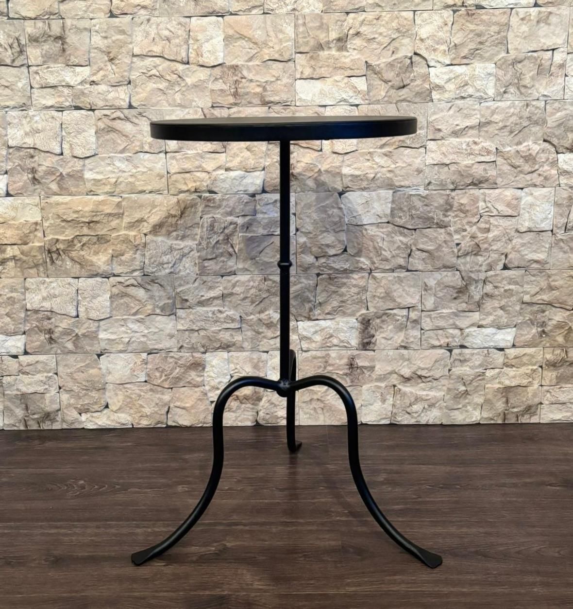 New French Cast Iron Black Bistro Table With Iron Top photo furniture