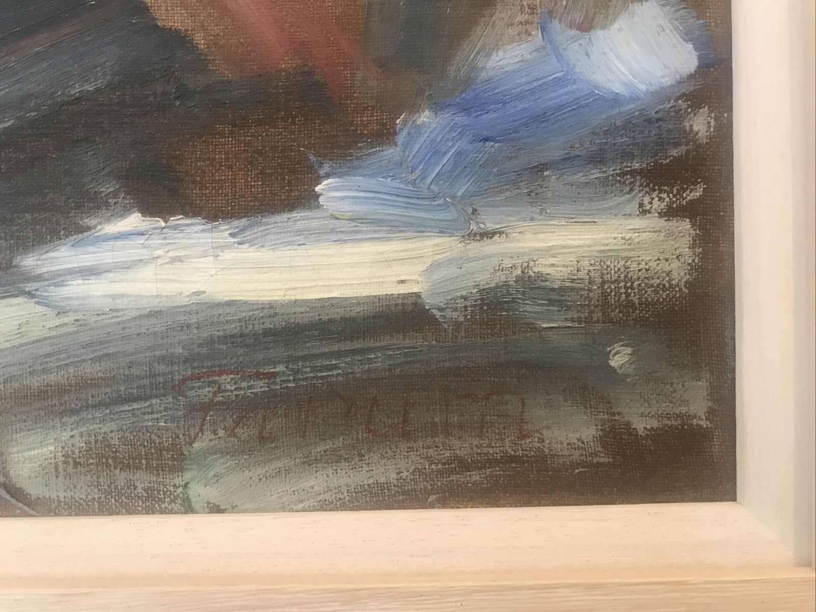 C.S Werner Danish Oil Painting Canvas Post Impressionist/Expressionist Mid C20 photo for sale