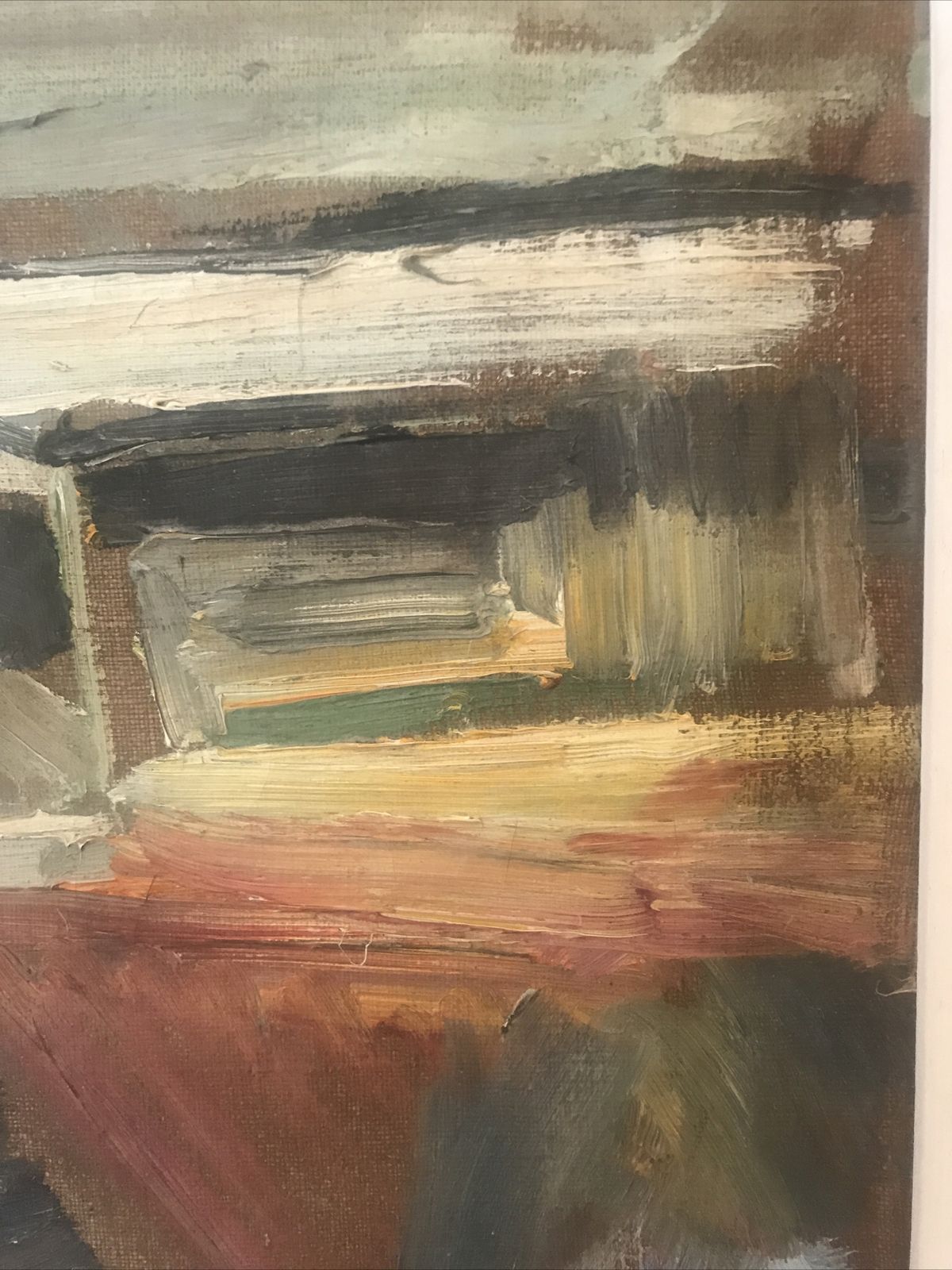 C.S Werner Danish Oil Painting Canvas Post Impressionist/Expressionist Mid C20 photo 1537.0