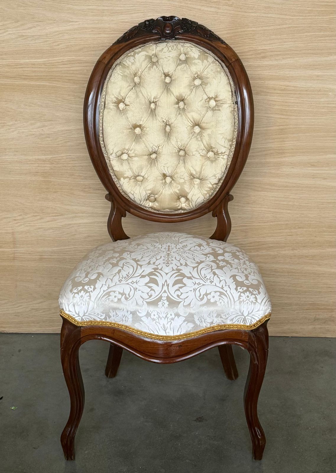 Set Of Six 19th Century French Solid Walnut Louis XVI Armchairs ~ Fauteuils photo Furniture