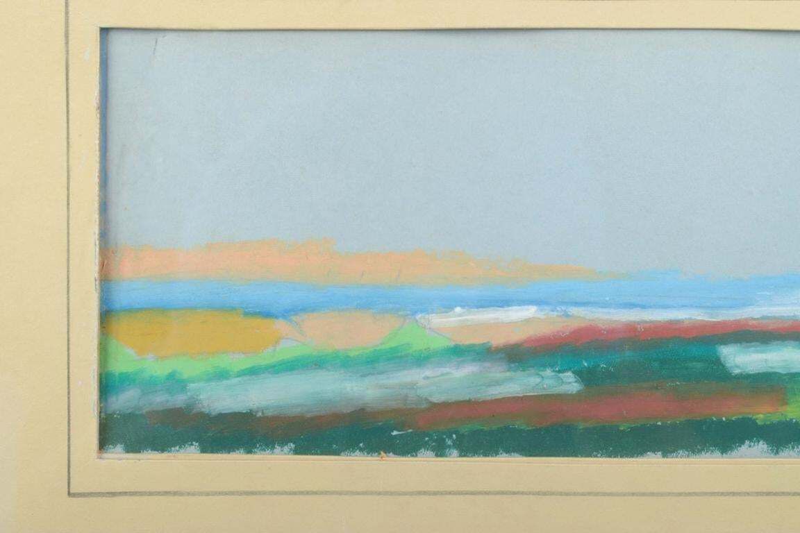 Gunnar Fohlin, Swedish Artist. Pastel On Paper. Contemplative Abstract Landscape photo for sale