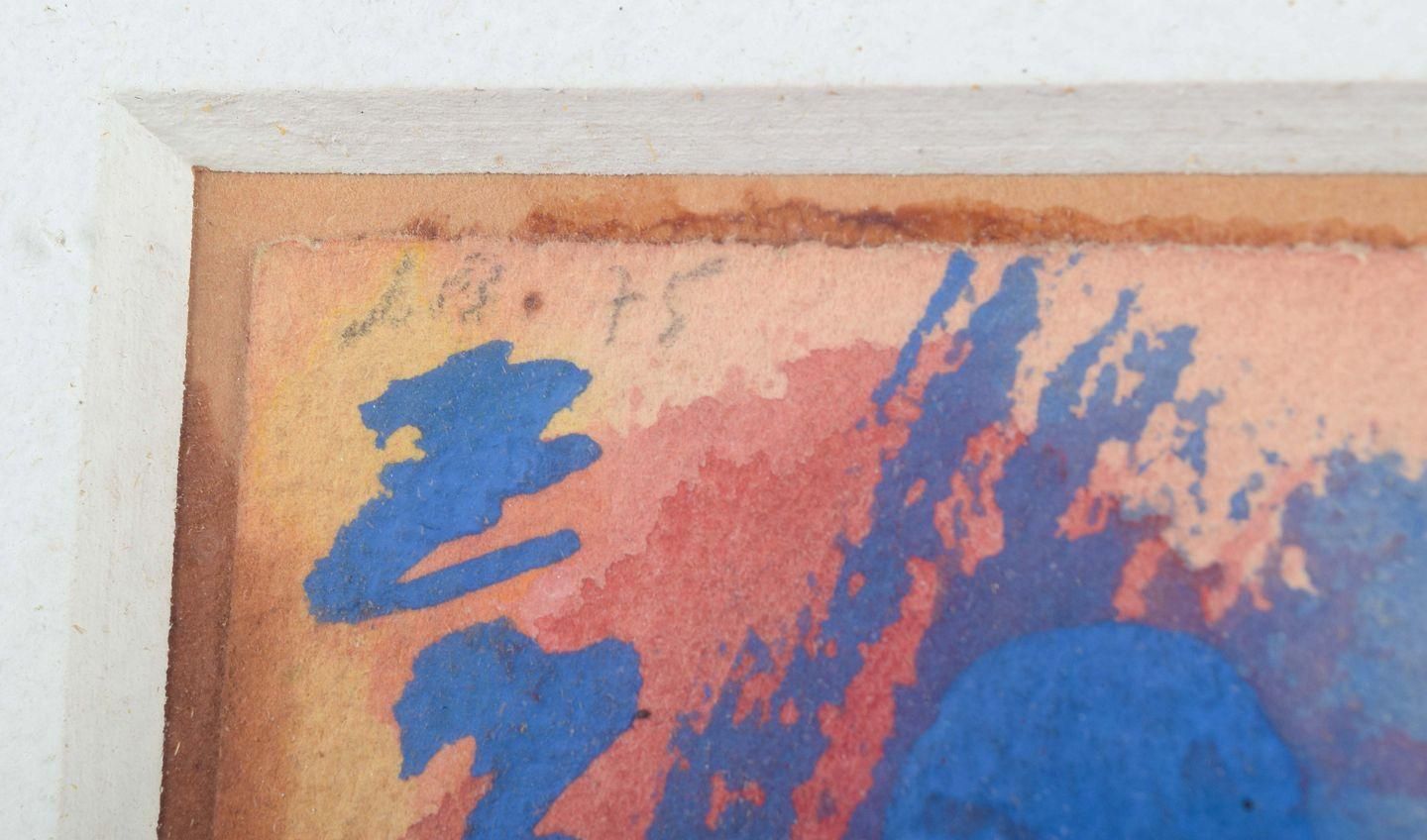 Jens Birkemose. Watercolor On Paper. Composition With Animal Motif. photo 579.0