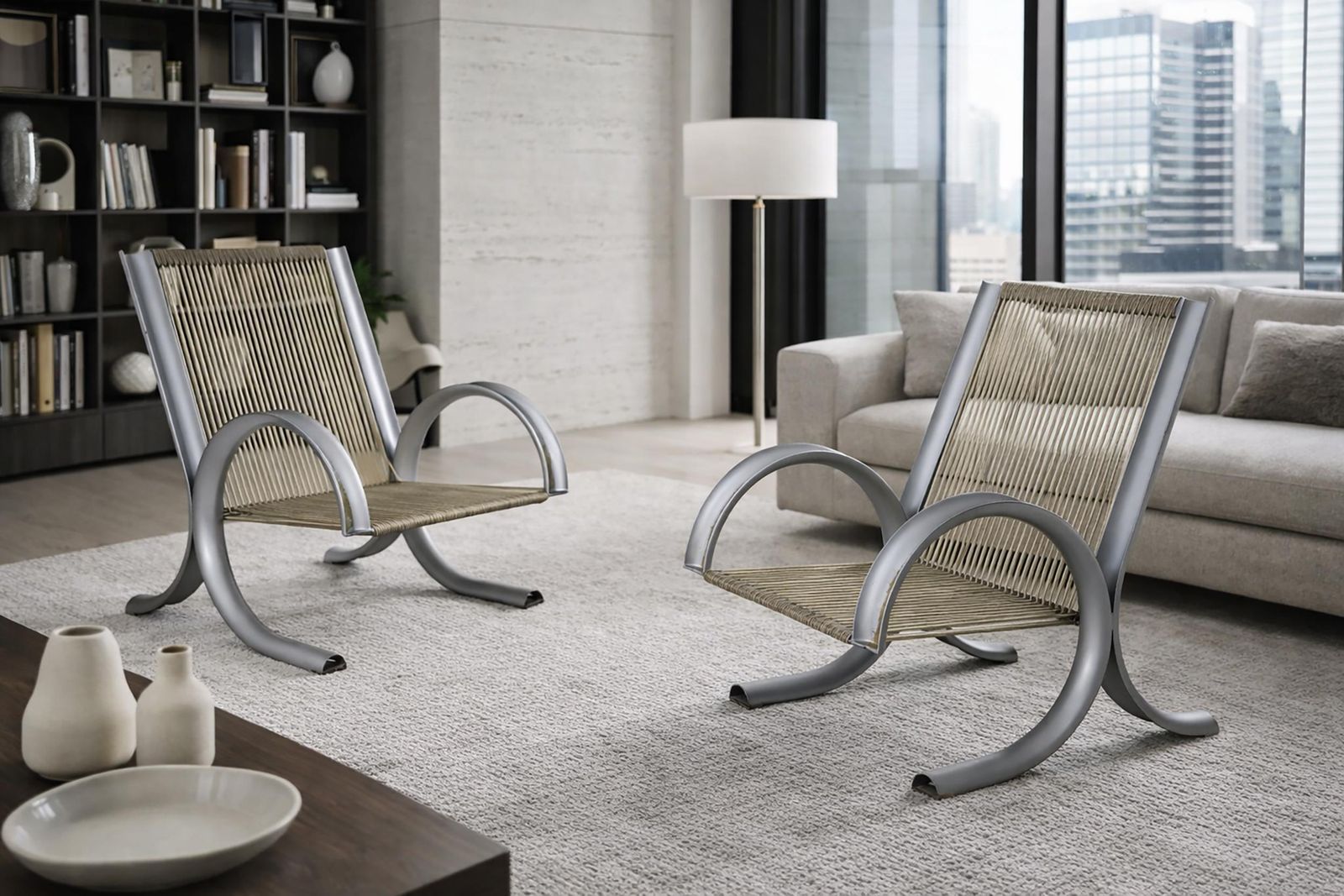 Pair Of Prototype Ferrotipi Armchairs By Gianantonio Malacrida And P. Resmini photo vinterior