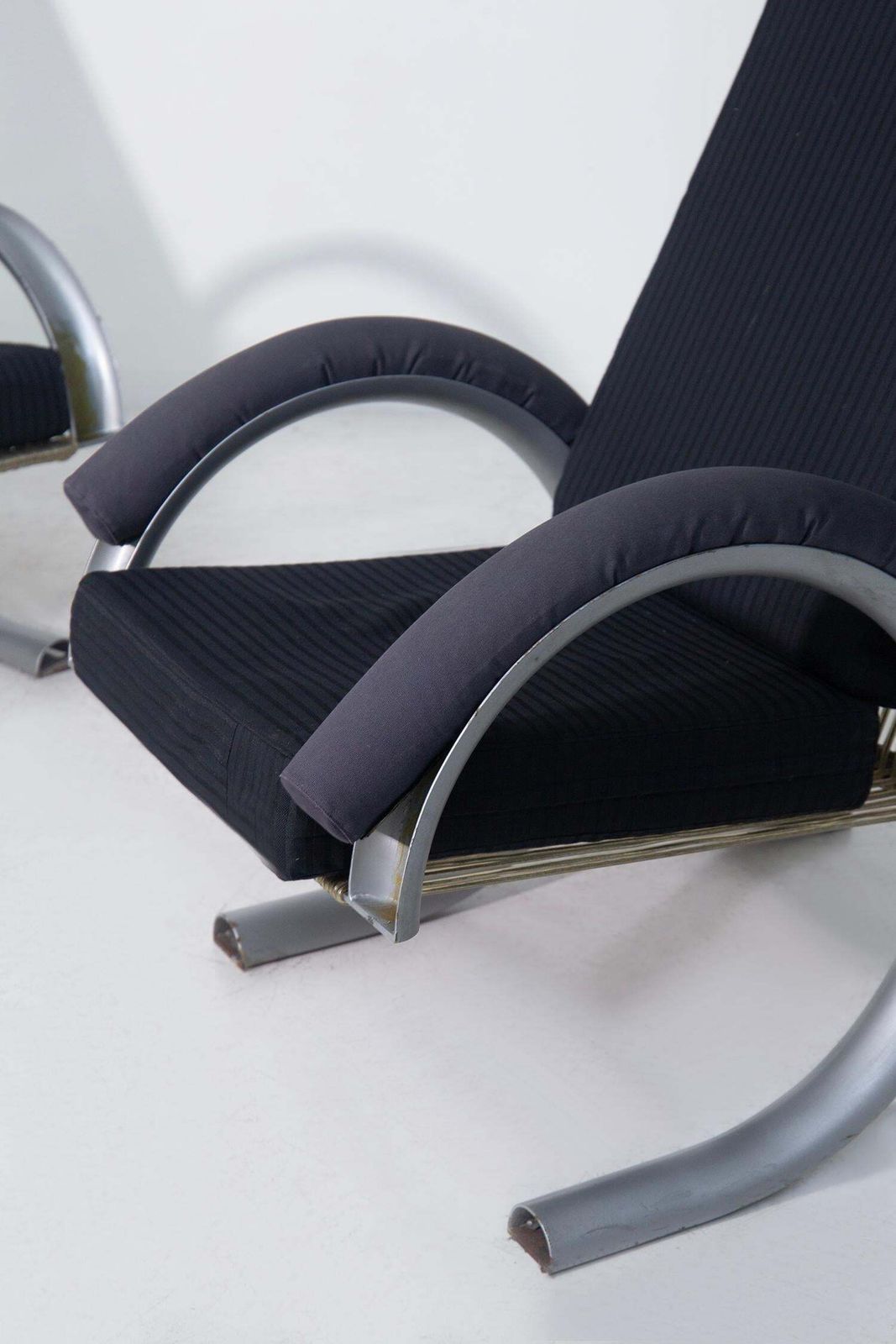 photo for sale Pair Of Prototype Ferrotipi Armchairs By Gianantonio Malacrida And P. Resmini