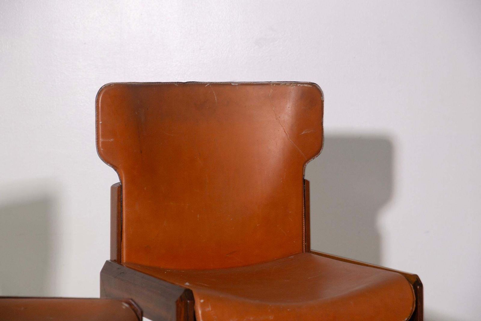 1562.0 Rare Chairs By Luciano Frigerio, Paganini Model From Frigerio Desio In Leather photo