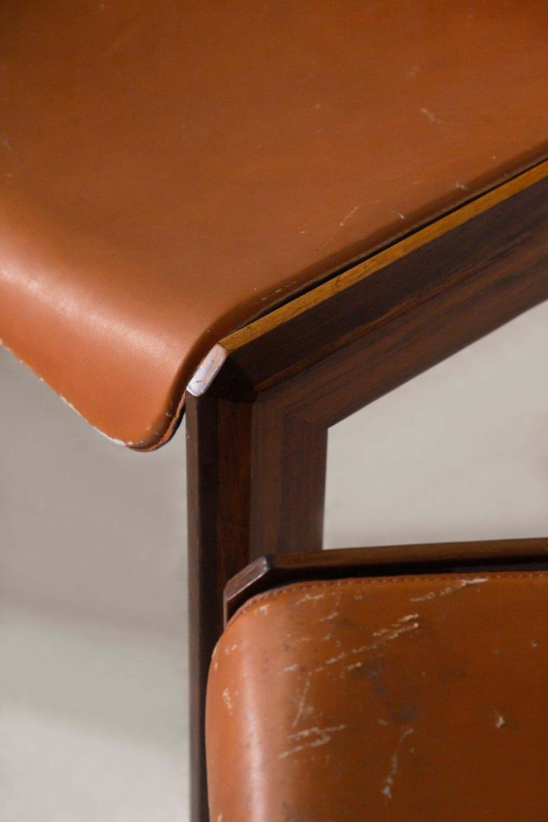 photo vinterior Rare Chairs By Luciano Frigerio, Paganini Model From Frigerio Desio In Leather