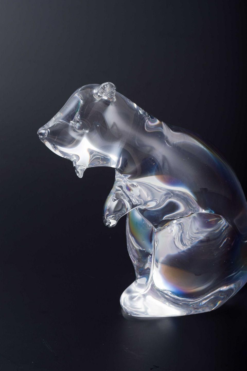 Ronneby Glasbruk, Sweden. Glass Sculpture In The Shape Of An Otter. photo for sale