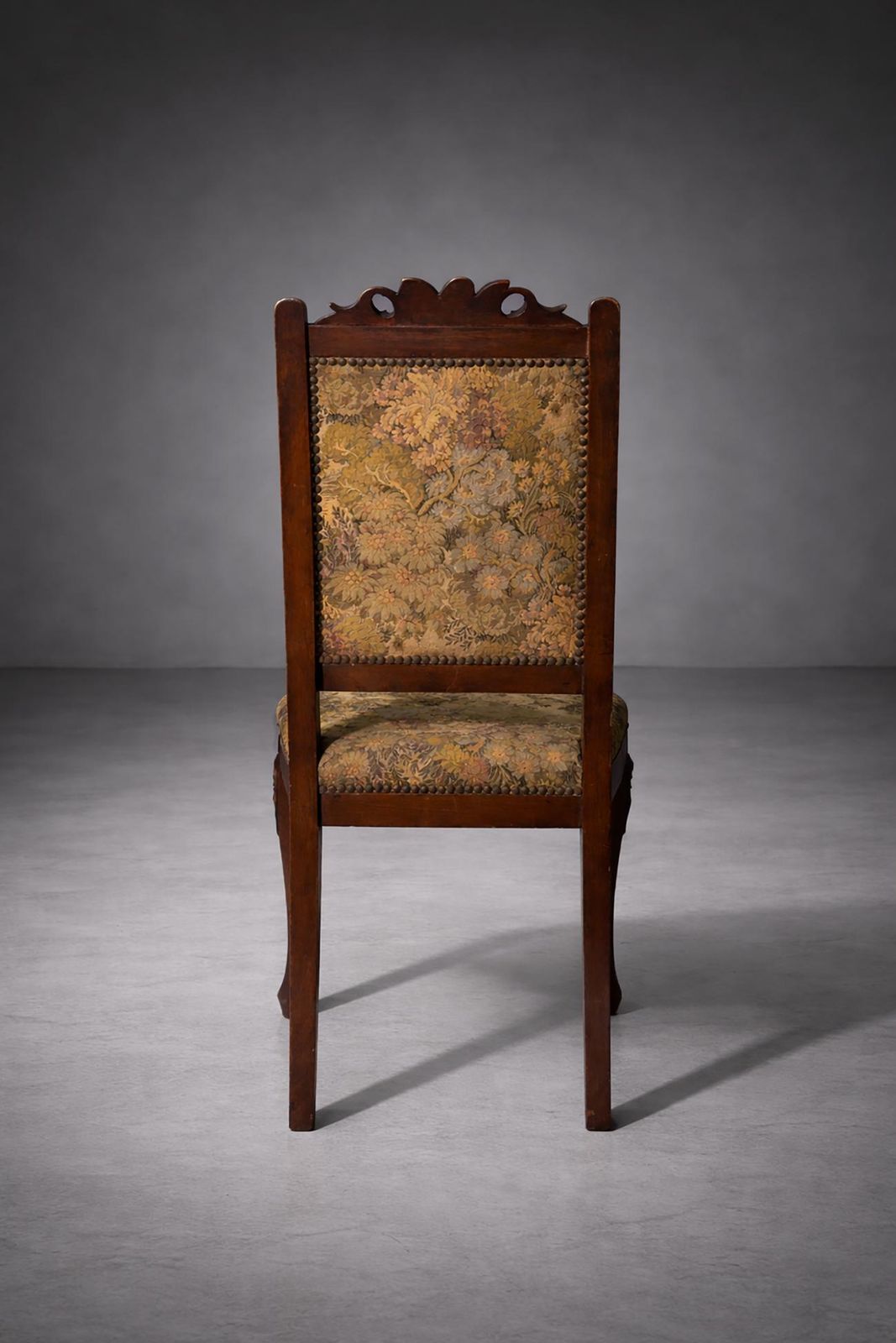 French Dining Chairs, Set Of Six With Original Upholstery And Carved Walnut Leg photo Furniture