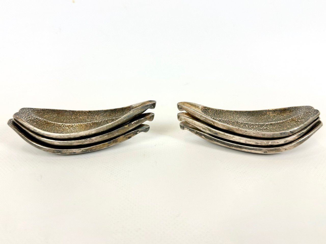 Mid Century Modern Silver Plated Card Ashtrays, 1950s, Set Of 6 photo Home Decor