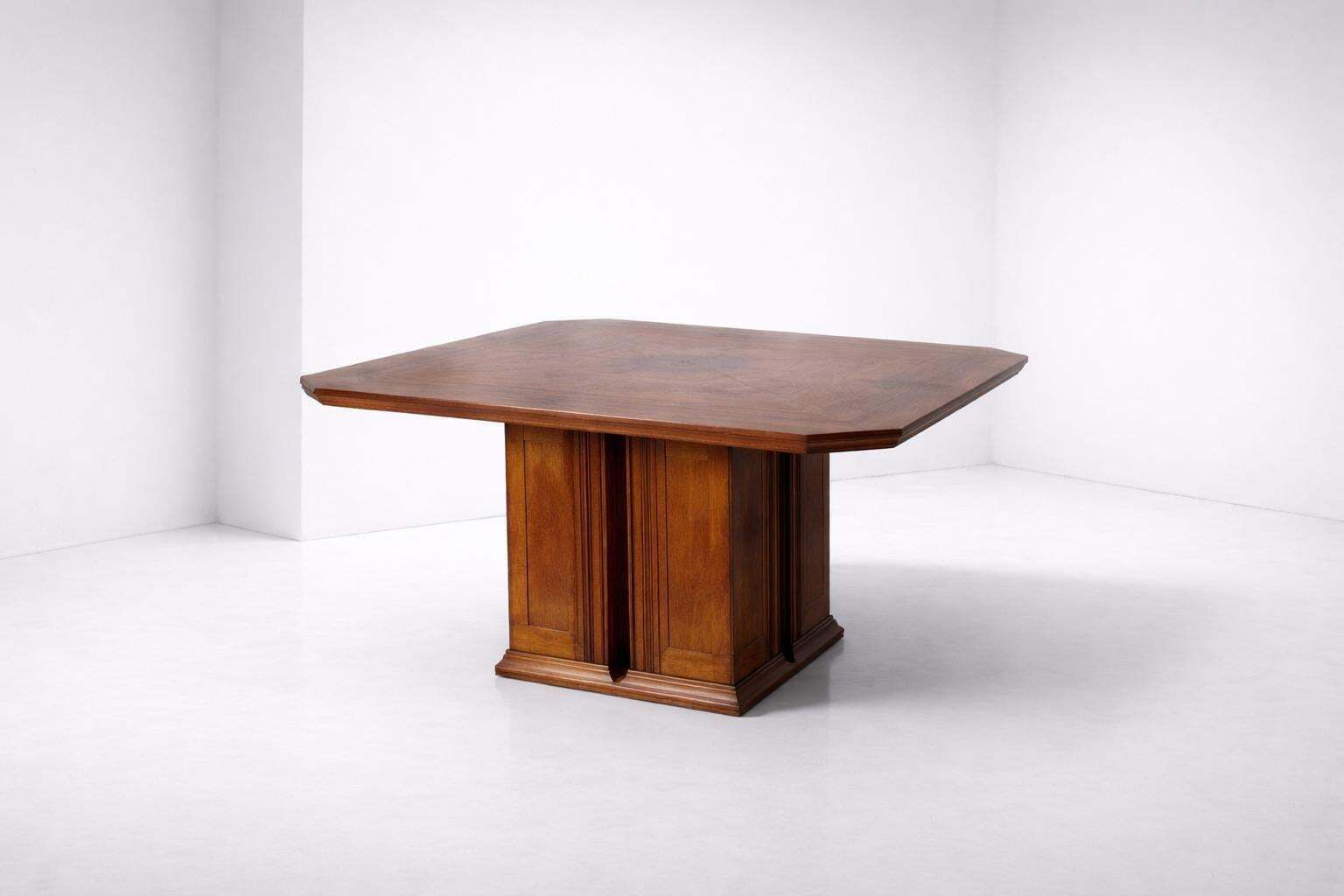 Rare Dining Table By Luciano Frigerio, Model Paganini By Frigerio In Desio photo for sale