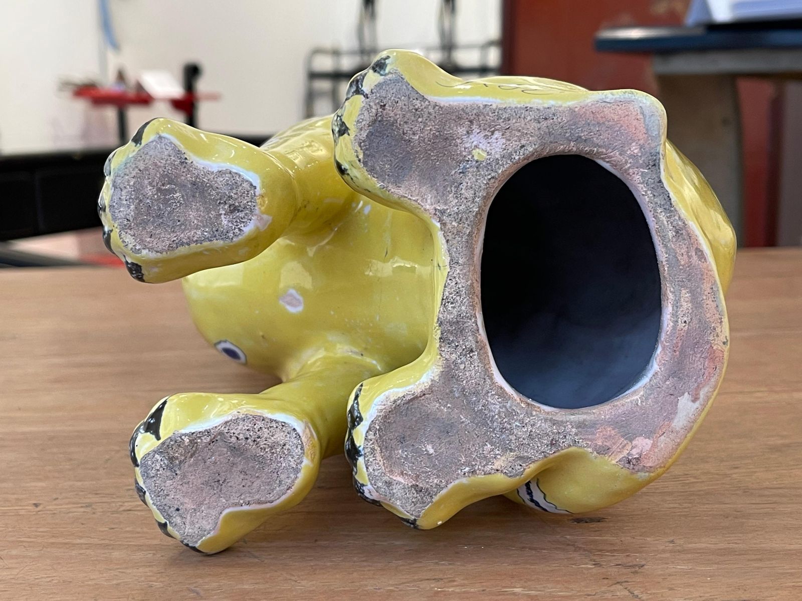 photo furniture Two Yellow Faience Ceramic Cats, Emile Gallé For Gallé Reinemer