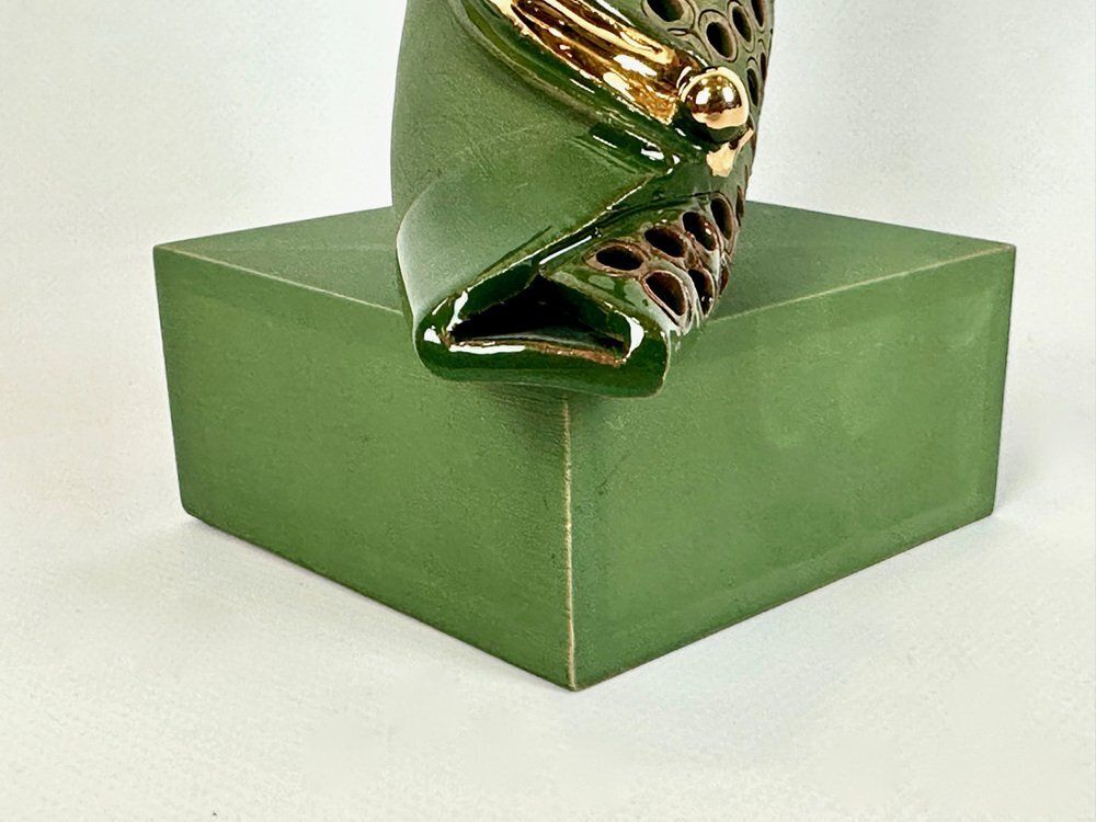 Vintage Hand Carved Ceramic Bookends By Jiří Dudycha, 2010, Set Of 2 photo for sale