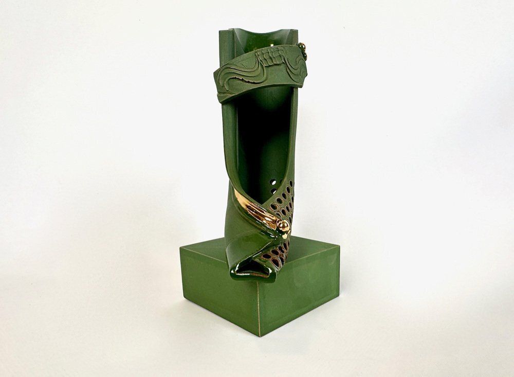 Vintage Hand Carved Ceramic Bookends By Jiří Dudycha, 2010, Set Of 2 photo 1258.0