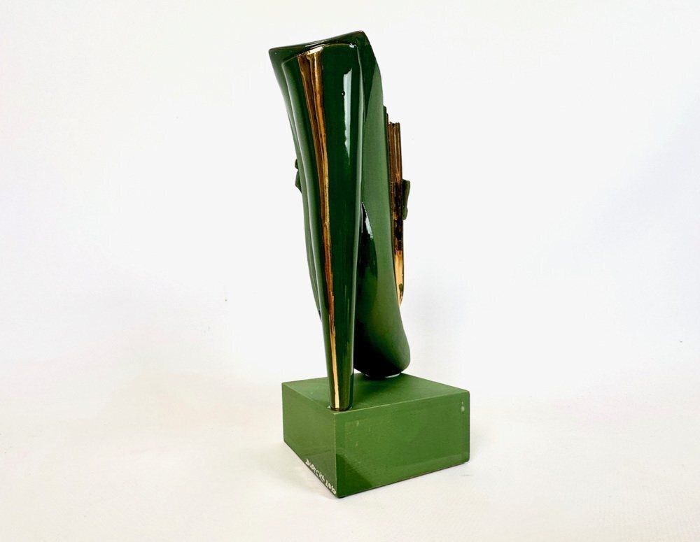 Vintage Hand Carved Ceramic Bookends By Jiří Dudycha, 2010, Set Of 2 photo buy