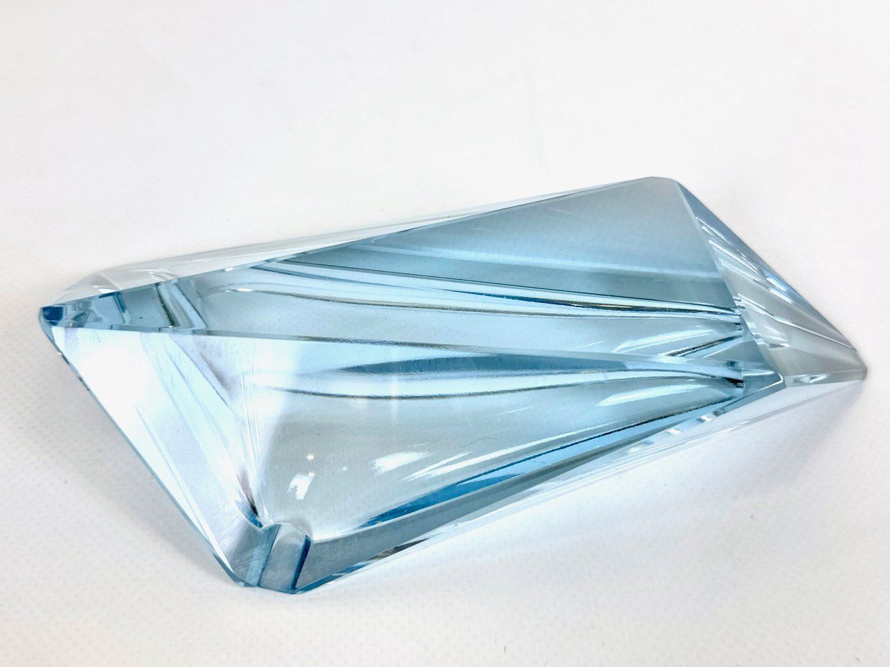 Art Deco Blue Glass Ashtray By Moser, 1930s photo buy
